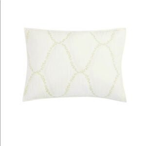 *Floral Embroidered Geo King Sham, 20" X 32"